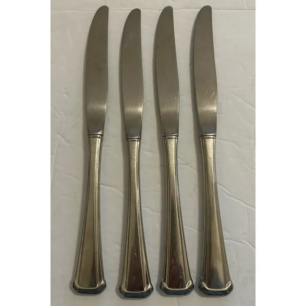 Vtg Oneida Maestro St Leger Aberdeen Stainless‎ Flatware Dinner Knives Set Of 4